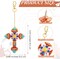 36PCS 5D Cross Diamond Painting Keychains – Double-Sided DIY Craft for Adults & Gifts